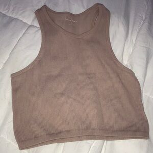 Love Tree Brown Crop Top